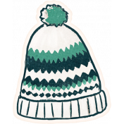 Flurries Teal Hat Sticker