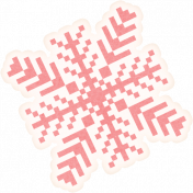 Flurries Pink Snowflake Sticker