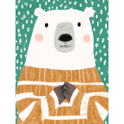 Flurries Polar Bear Journal Card 3x4