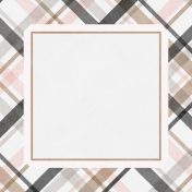 Orange Blossom Plaid 4x4 Journal Card