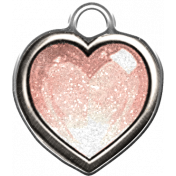 Orange Blossom Pink Heart Charm