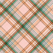 Orange Blossom Plaid Paper 03