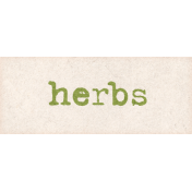 Lovely Garden Herbs Word Art