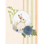 Lovely Garden Journal Card Bunny 3x4