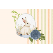 Lovely Garden Journal Card Bunny 4x6