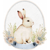 Lovely Garden Stickers: Framed Bunny with Border