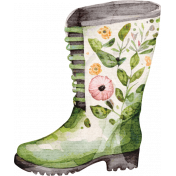 Lovely Garden Stickers: Rain Boot