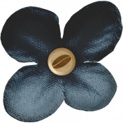 Coffee And Donuts Element Navy Blue Flower