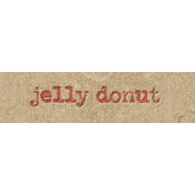 Coffee And Donuts Element Word Art Jelly Donut