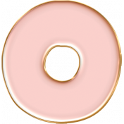 Coffee And Donuts Extra Enamel Pink Donut