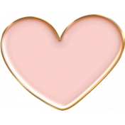 Coffee And Donuts Extra Enamel Pink Heart