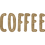 Coffee & Donuts Coffee Word Art 06