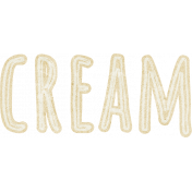 Coffee & Donuts Cream Word Art 08