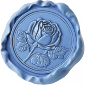 Vintage Blooms Blue Wax Seal