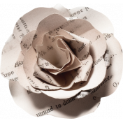 Vintage Blooms Element Small Old Paper Flower