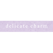 Vintage Blooms Element Word Art Snippet Delicate Charm