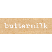Buttermilk Element Word Art Snippet Buttermilk