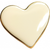 Afternoon Daffodil Element Cream Enamel Heart