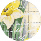 Afternoon Daffodil Extra round sticker artsy