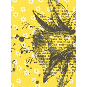 Afternoon Daffodil Journal Card plaid 4x6