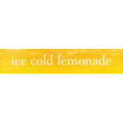 Old Fashioned Summer word art ice cold lemonade