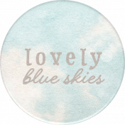 Old Fashioned Summer Extra round sticker Lovely blue skies