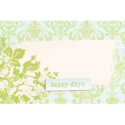 Old Fashioned Summer Journal Card happy days 4x6