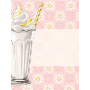 Old Fashioned Summer Journal Card milkshake 3x4