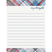 Cornflowers & Cows Plaid 3x4 Journal Card