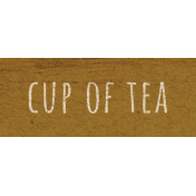 Lakeside Autumn Cup of Tea Word Art Snippet 