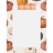 Lakeside Autumn Journal Card pumpkins 3x4