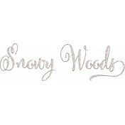 At The Hearth word art snowy woods