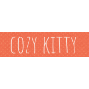 Feathers And Fur Element word art cozy kitty