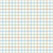 Feathers & Fur Light Blue Gingham Paper