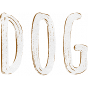 Feathers And Fur Word Art dog