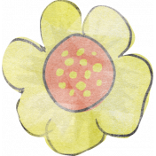 Spring Garden Sticker flower yellow