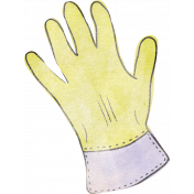 Spring Garden Sticker glove yellow