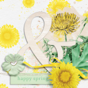 Dandy Dandelions Happy Spring 4x4 Journal Card