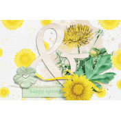 Dandy Dandelions Happy Spring 4x6 Journal Card