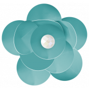 Turquoise paper flower