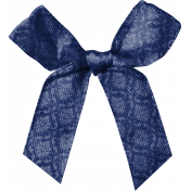 Black, White, and Read All Over- Blue Damask Bow