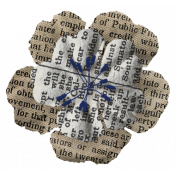 Black, White, and Read All Over- Newsprint Flower