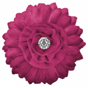 My Life Palette- Fabric Flower (Fuchsia)