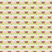 Sweet Life_Cupcake Stripe Paper