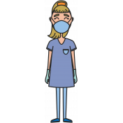 Surgeon With Mask Woman Illustration