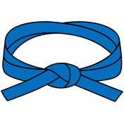 Karate Belt 1 Blue Illustration