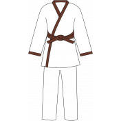 Karate Uniform Brown Illustration