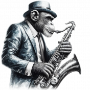 Chimpanzee Saxophone 1