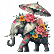 Elephant with Umbrella