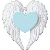 Baby- Angel Wings Heart Blue